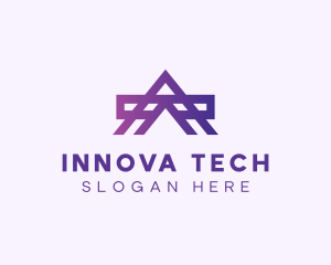 Purple Industrial Letter A logo