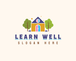 Preschool Kindergarten Learning logo design