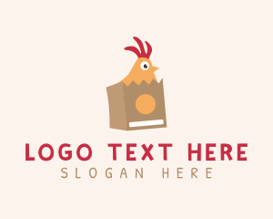 Rooster Chicken Delivery Logo