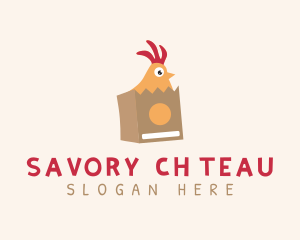 Rooster Chicken Delivery logo design