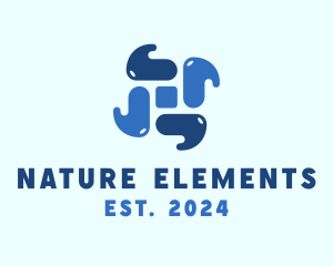 Blue Water Element logo design