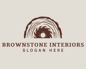 Brown Sawmill Woodcutter logo