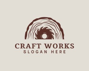 Brown Sawmill Woodcutter logo