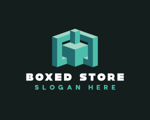 Data Box Cube logo design