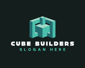 Data Box Cube logo design