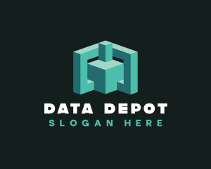 Data Box Cube logo design