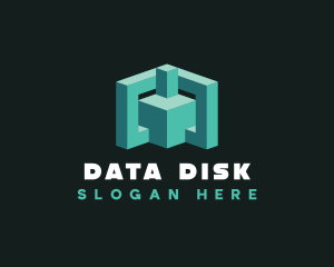 Data Box Cube logo design