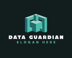 Data Box Cube logo design