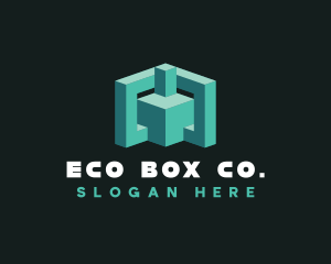 Data Box Cube logo design