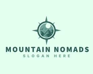 Mountain Traveler Compass logo design