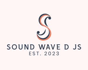 Spiral Waves Letter S logo design