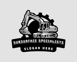 Excavator Digging Construction logo