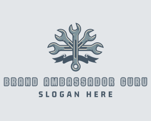 Mechanic Hardware Wrench  logo design