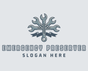 Mechanic Hardware Wrench  logo design