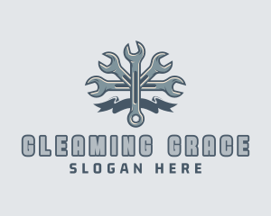 Mechanic Hardware Wrench  logo design