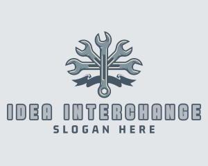 Mechanic Hardware Wrench  logo design