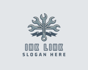 Mechanic Hardware Wrench  logo design