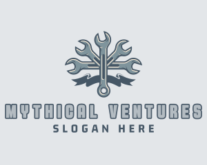 Mechanic Hardware Wrench  logo design