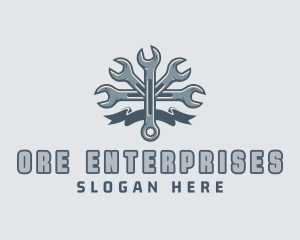 Mechanic Hardware Wrench  logo design