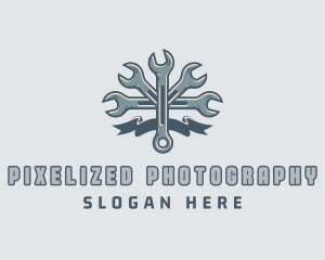 Mechanic Hardware Wrench  logo design