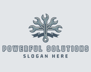 Mechanic Hardware Wrench  logo design