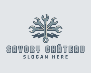 Mechanic Hardware Wrench  logo design