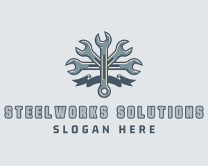 Mechanic Hardware Wrench  logo design