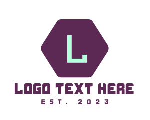 Minimalist Hexagon Lettermark logo