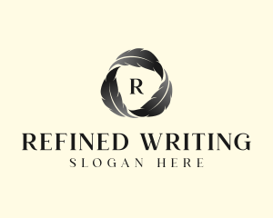 Feather Writer Author logo design