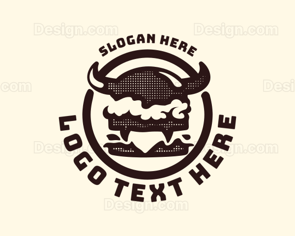 Monster Burger Hamburger Logo