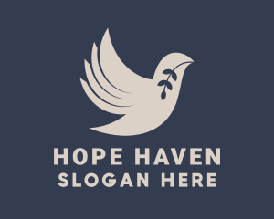 Hope Dove Bird Branch Logo