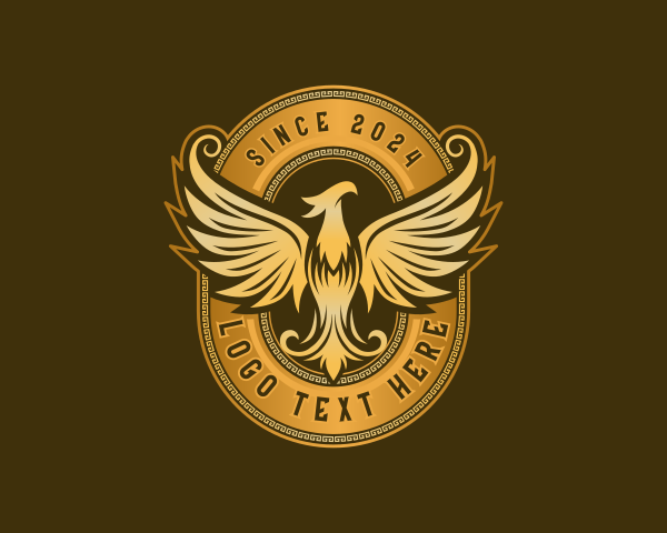 Greek Phoenix Bird logo