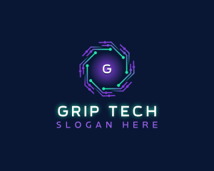 Cyber Technology Digital logo design