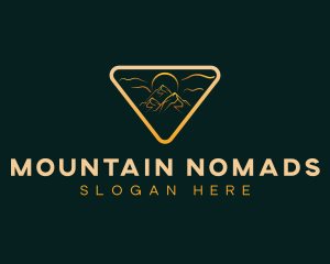 Alpine Mountain Sun logo design