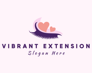 Beautiful Heart Eyelash logo design