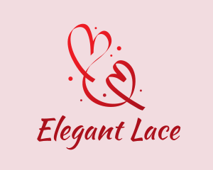 Red Romantic Heart Ribbon  logo