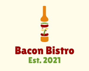 Gourmet Food Wine Bistro logo design