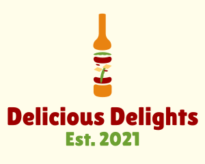 Gourmet Food Wine Bistro logo design