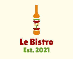 Gourmet Food Wine Bistro logo design