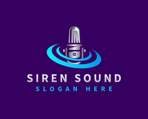 Microphone Sound Podcaster logo design