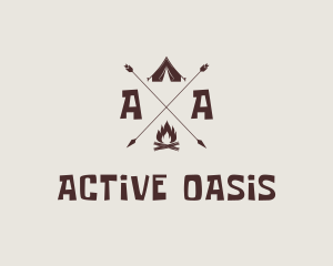 Outdoor Campsite Adventure logo design