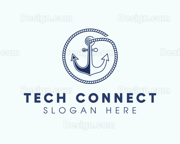 Ship Marine Anchor Logo