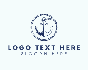 Voyage - Ship Marine Anchor logo design