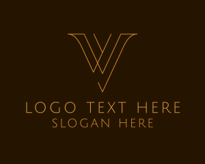 Startup Business Letter V logo