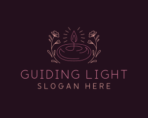 Flower Candle Decoration logo design