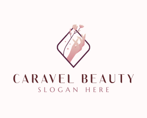 Floral Hand Cosmetics Beauty logo design