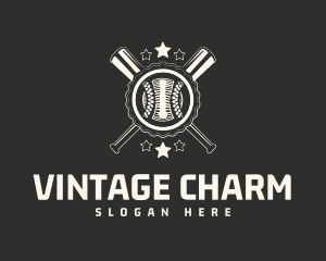 Vintage Baseball Emblem logo design