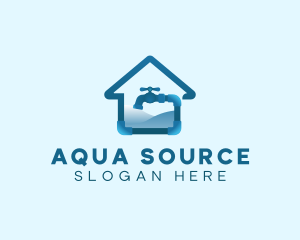 House Plumbing Faucet logo