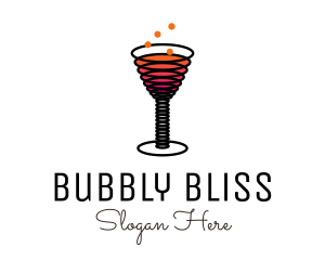 Spring Cocktail Drink logo design