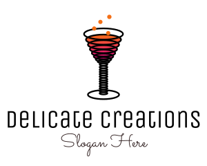 Spring Cocktail Drink logo design